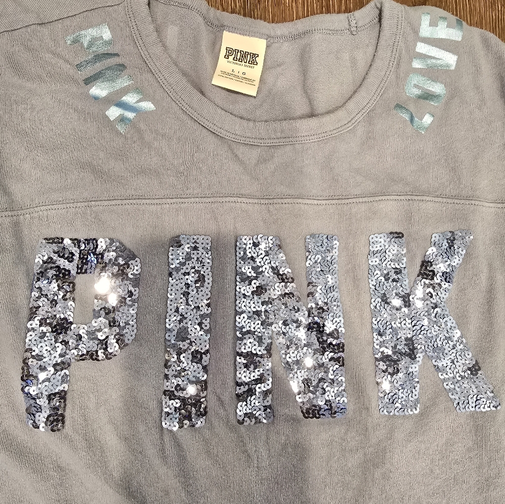 PINK  Sequin Womens Top - Picture 2 of 7